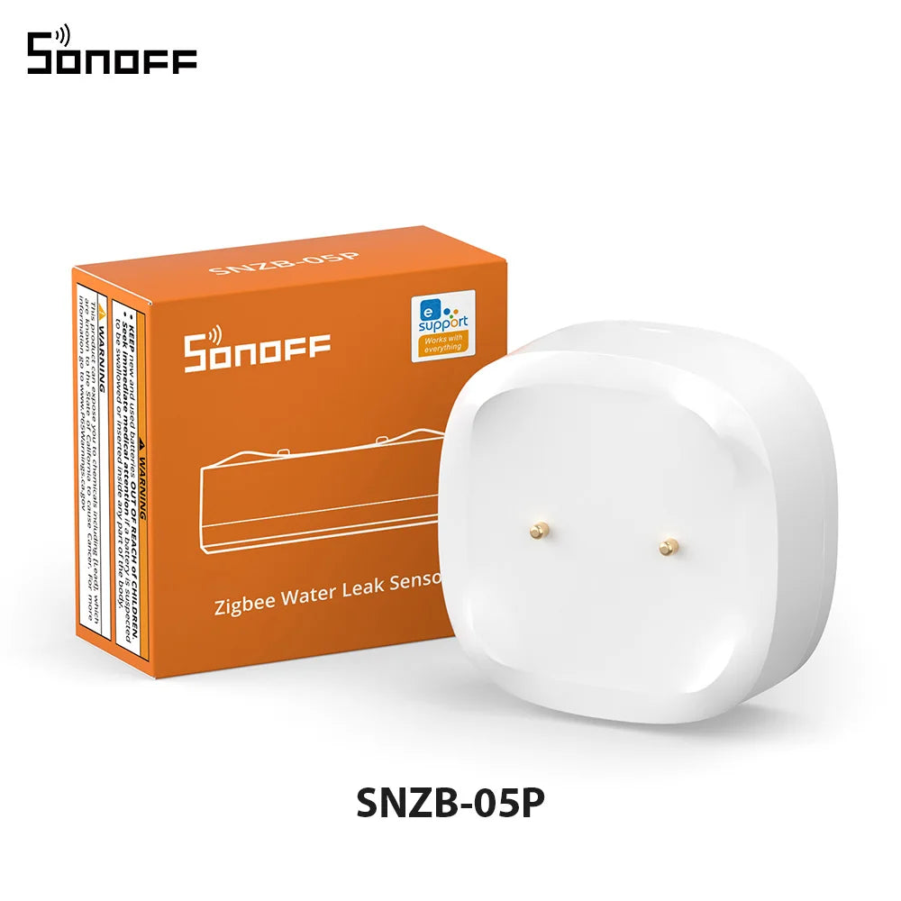 SONOFF SNZB-05P Zigbee Smart Water Leak Sensor Leaking&Dripping Detection Real-time Alert Smart Scence via eWeLink Alexa Google