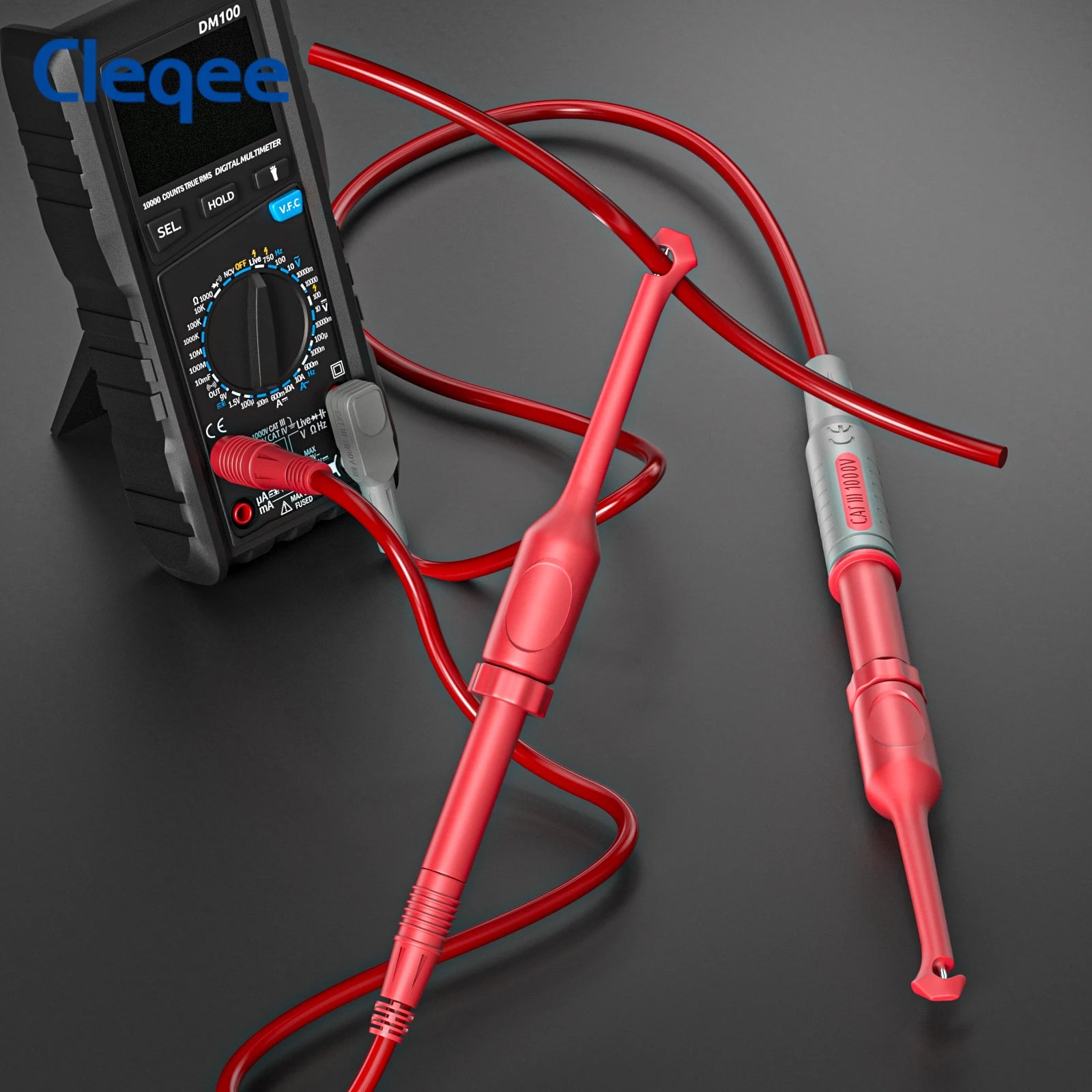 Cleqee P30064 Wire Piercing Probes Insulation Puncture Probes for 4mm Banana Plug Extension Test Leads, Automotive Diagnostic