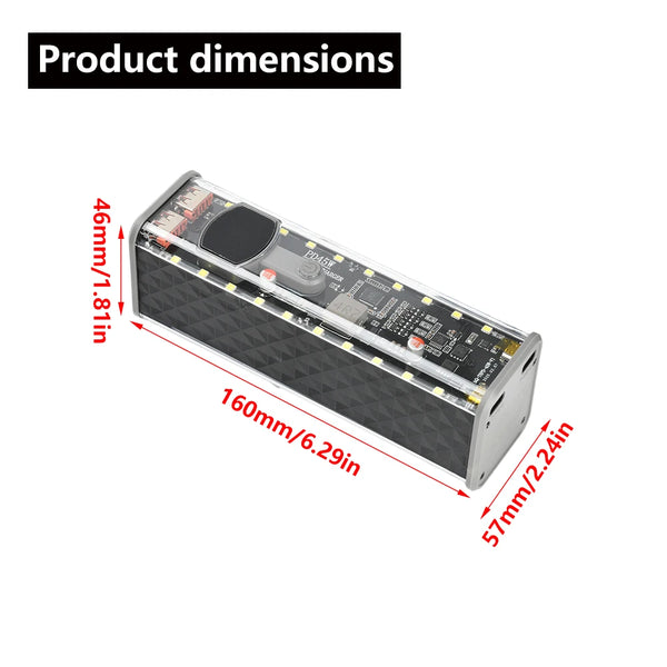 8*18650 Battery Case PD 45W Super Fast Charging Transparent Rechargeable Case Weldless Box detail image 3