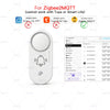 Tuya Zigbee Smart Siren Alarm 110dB Speaker Vibration Siren/ Sound Light Siren Sensor for Home Security work with Smart Life Z2M