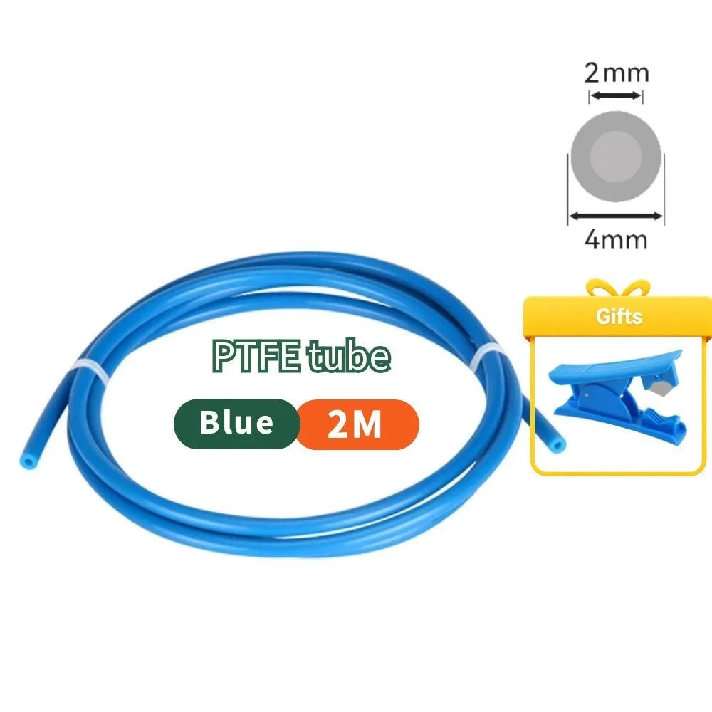1/2/4M Bowden Extruder PTFE Tube for J-Head/Ender 3/Bambu Lab P1P AMS A1 Mini 1.75mm Filament ID 2/2.5mm OD 4mm Teflon Pipe