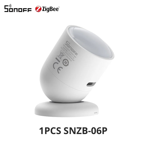 1-10PCS SONOFF SNZB-06P Zigbee Human Presence Sensor 5.8GHz Microwave Radar Smart Scene ZBBridge-P eWeLink Alice Alexa Google