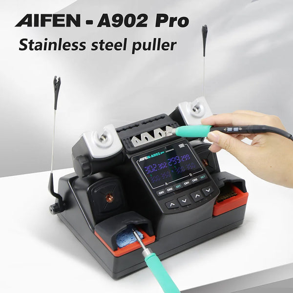 AIFEN A902PRO Soldering Station C115 C210 C245 Double Station Welding Rework Station For detail image 5