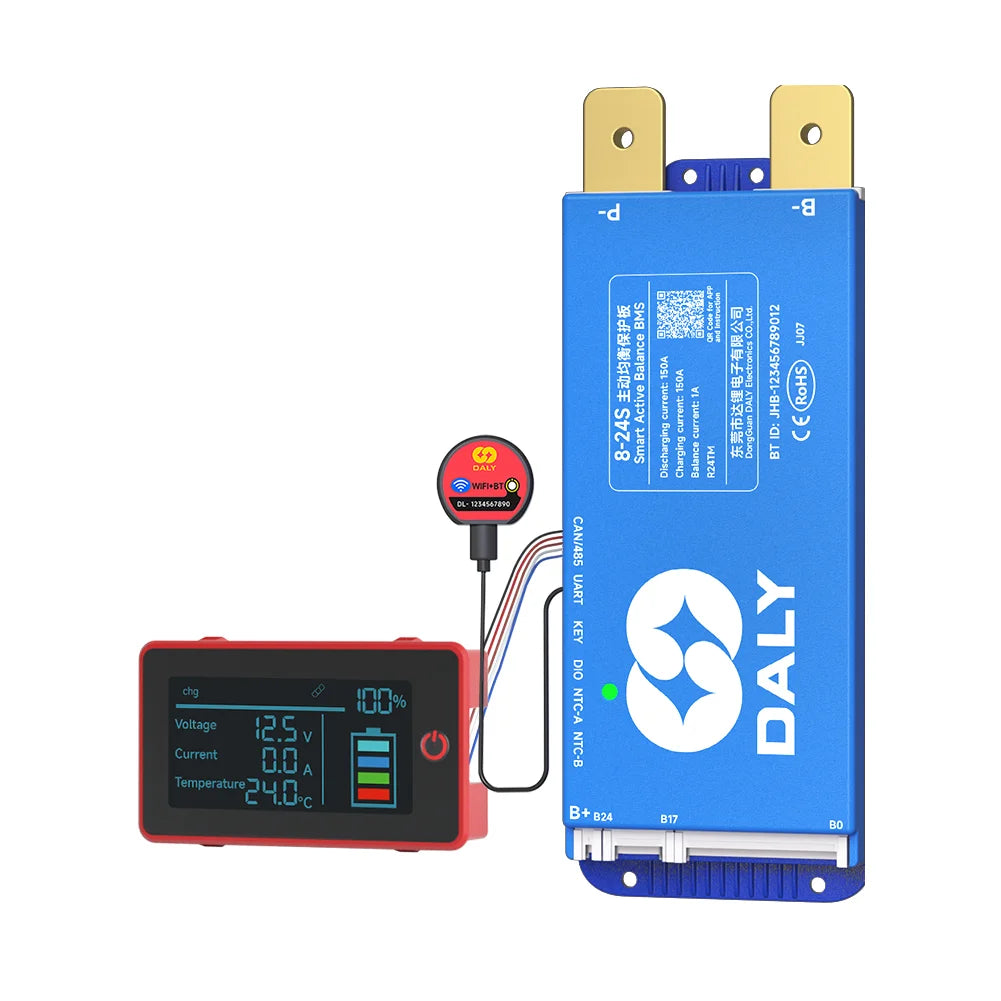 Daly BMS WiFi Active BMS 250 amperios for Lifepo4 4S 8S 24S 100A 150A 200A 500A Active detail image 2
