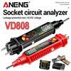 ANENG VD808 Socket Phase Meter Leakage Test US/EU Plug Power Polarity Checker Voltage Tester Pen Circuit Breaker Analyzer Tools
