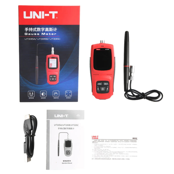 UNI-T Handheld Digital Gauss Meter UT335A UT335B 0-3000mT Automatic Manual Zeroing For detail image 6