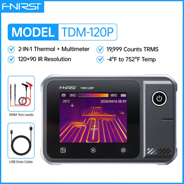 FNIRSI TDM-120/TDM-120P Thermal Imaging Multimeter 2 in 1 IR Camera Tester 120x90 Resolution detail image 10