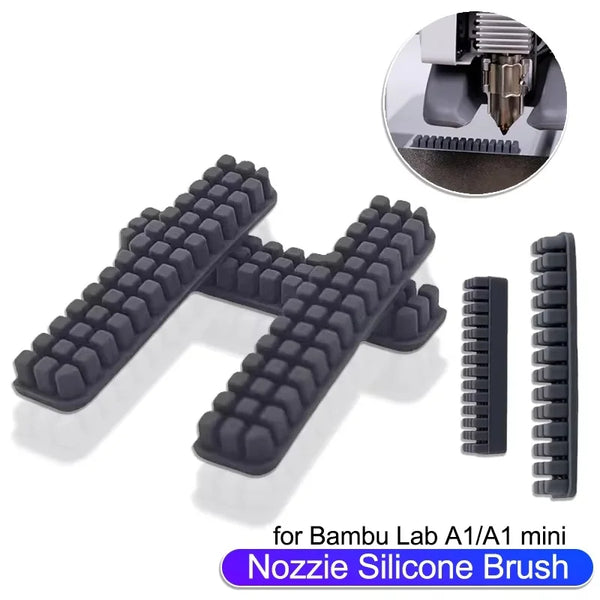 For Bambu Lab A1 Mini Nozzle Wiper Silicone Brush Cleaner Tool Hotbed Mounted For Bambu Lab 3D Printers A1/A1 Mini Accessories
