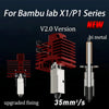 Upgrades V2 Hotend Kit For Bambu Lab P1P X1 P1S X1C Hot End Thermistor Bimetal Throat Bambulab Hardened Steel Nozzle Print Head