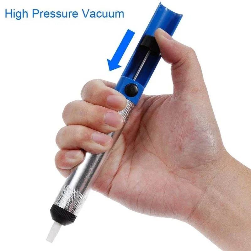 Soldering Sucker Pen Aluminum Metal Desoldering Pump Suction Tin Gun Removal Vacuum Soldering Iron Desolder Hand Welding Tools