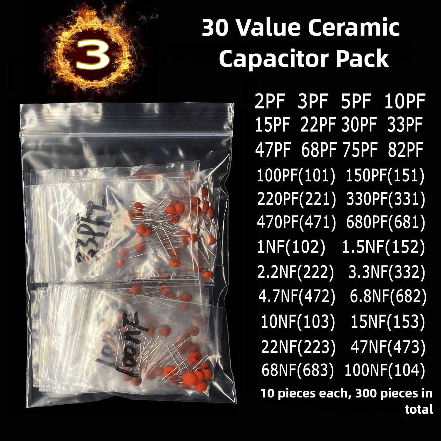 1500Pcs Electronic Components Starter Kit Resistor Capacitor LED Diode Transistor Assortment detail image 9