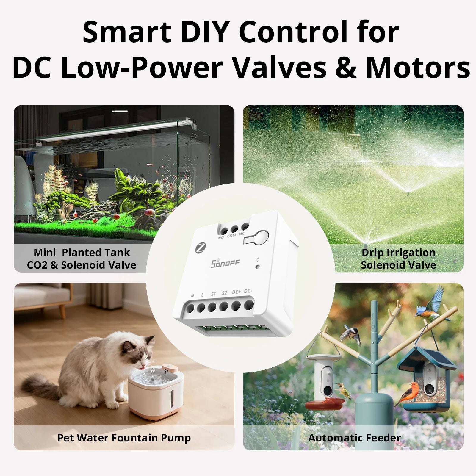 SONOFF MINI-ZBD MINI Dry Zigbee Dry Contact Smart Switch AC & DC Power Compatibility Control Garage Door,Motor,Boiler,Main Gate