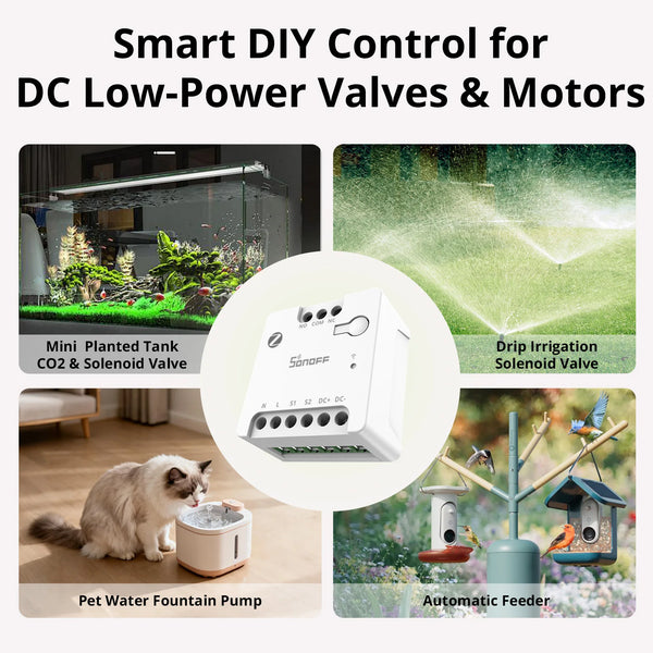 SONOFF MINI-ZBD MINI Dry Zigbee Dry Contact Smart Switch AC & DC Power Compatibility Control Garage Door,Motor,Boiler,Main Gate