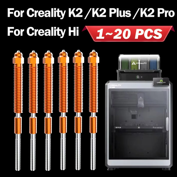 Unicorn Hardened Steel Nozzle for Creality K2/K2 Plus/K2Pro, All-Metal Quick-Swap Creality Hi Hotend Nozzles Upgrade 0.2mm/0.4mm