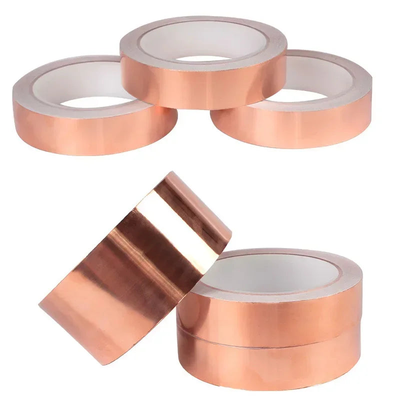 Conductive Dual Sided Copper Foil Tape EMI Shielding Anti Interference Self Adhesive Anti Snail Protection for Electronics