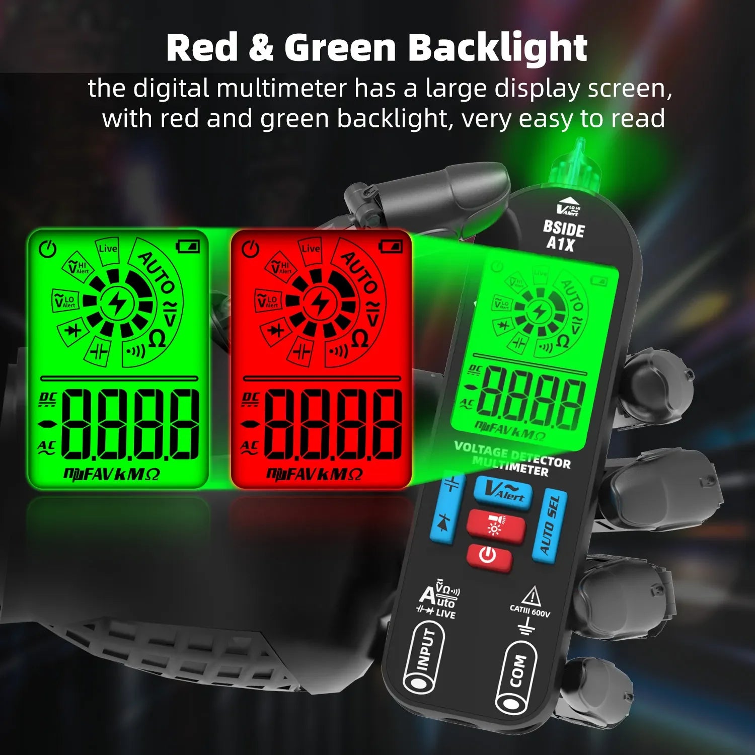 BSIDE A1X Smart Digital Multimeter Electronic Tester AC DC Contactless NCV Automatic Diode detail image 3