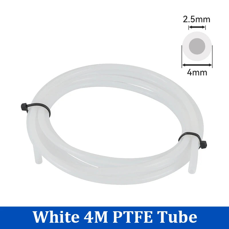 For Bambu Lab Ptfe Tube 2.5mm 4mm P1S P1P AMS A1 Mini 3D Printer Teflonto Pipe X1C Bambulab Ptfe Connector White Grey AMS LITE