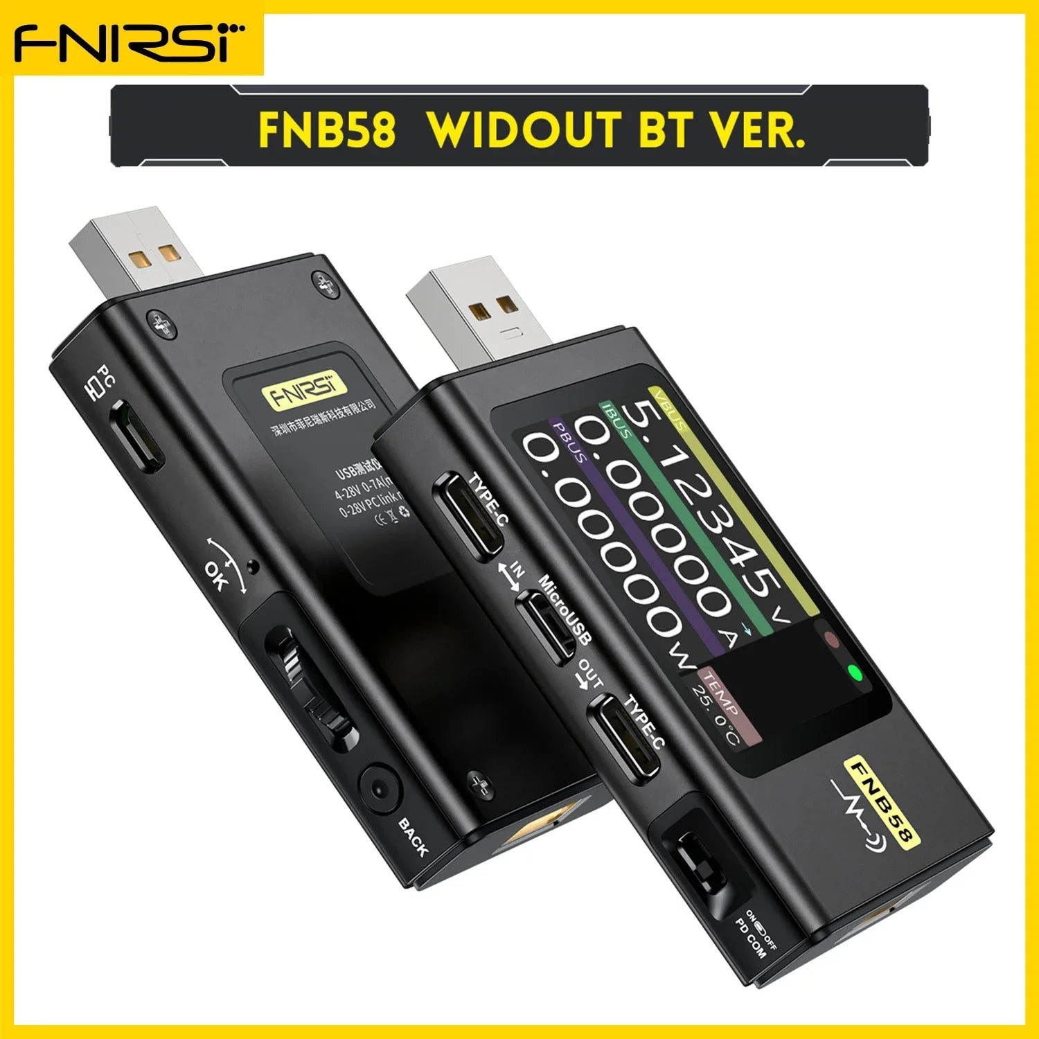 FNIRSI FNB58 Digital USB Voltmeter Ammeter Tester detail image 6