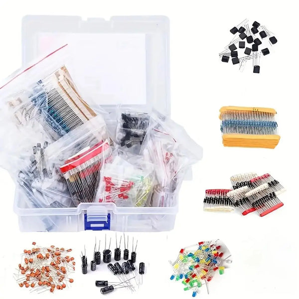 1500Pcs Electronic Components Starter Kit Resistor Capacitor LED Diode Transistor Assortment detail image 13