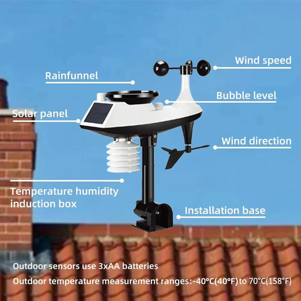 FJ3390A Functional Professional Weather Station Temperature Humidity Wind Speed and Rainfall detail image 2