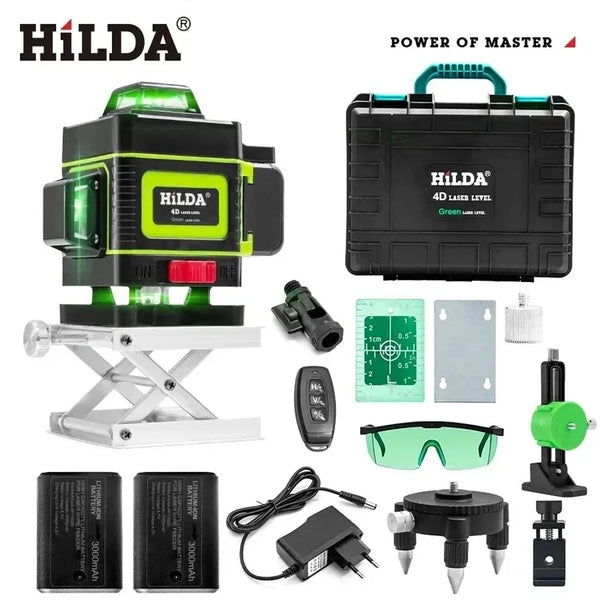 16 Lines 4D 360 Horizontal And Vertical Laser Level green line SelfLeveling Super Powerful Laser level gr product image