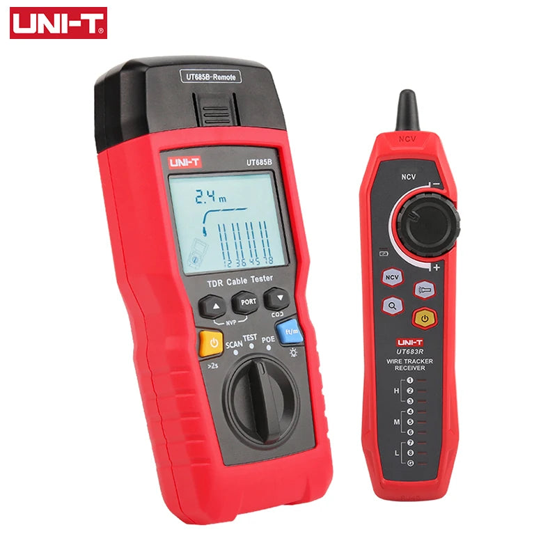UNI T Network Cable Tester TDR UT685B KIT Cable Tracker Lan Tester RJ45 RJ11 Detector Wiring LCD Display product image