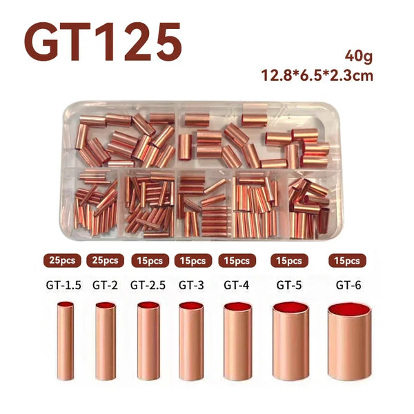 125/250/578Pcs Wire Ferrules Kit  Copper Crimp Connector Copper Connection Tube Terminal Connect and Protect The Connection