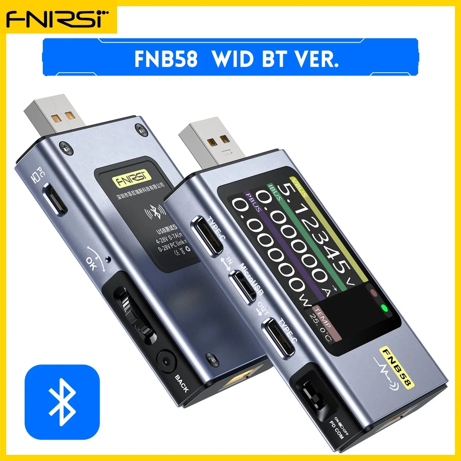 FNIRSI FNB58 Digital USB Voltmeter Ammeter Tester detail image 7