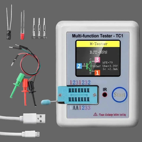 LCR TC1 1.8 Inch TFT LCD Display Multimeter Transistor Tester Diode Triode Capacitor Resistor Test Meter product image
