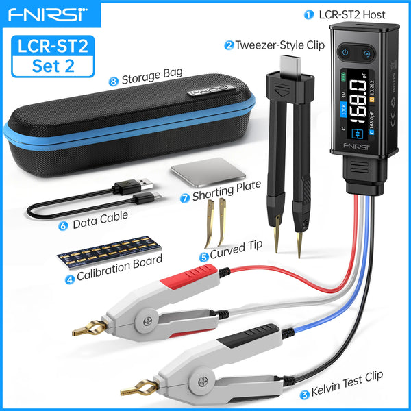 FNIRSI LCR-ST2 2-in-1 Digital Tweezer Bridge LCR ESR Meter Tool detail image 8