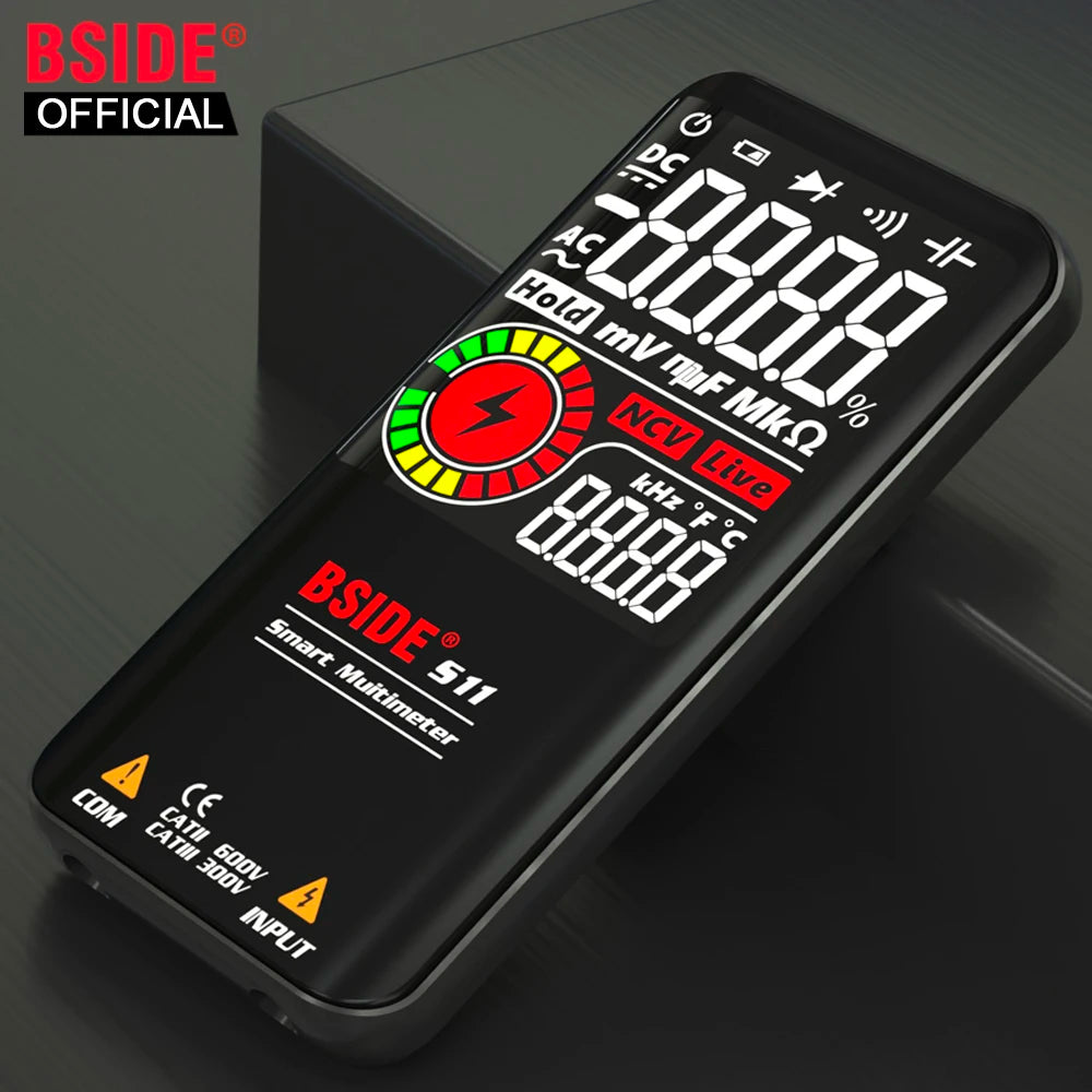 BSIDE S10 Smart Digital Multimeter Profesional 9999 Multitester DC AC Voltage Capacitor Ohm Diode USB Rec product image
