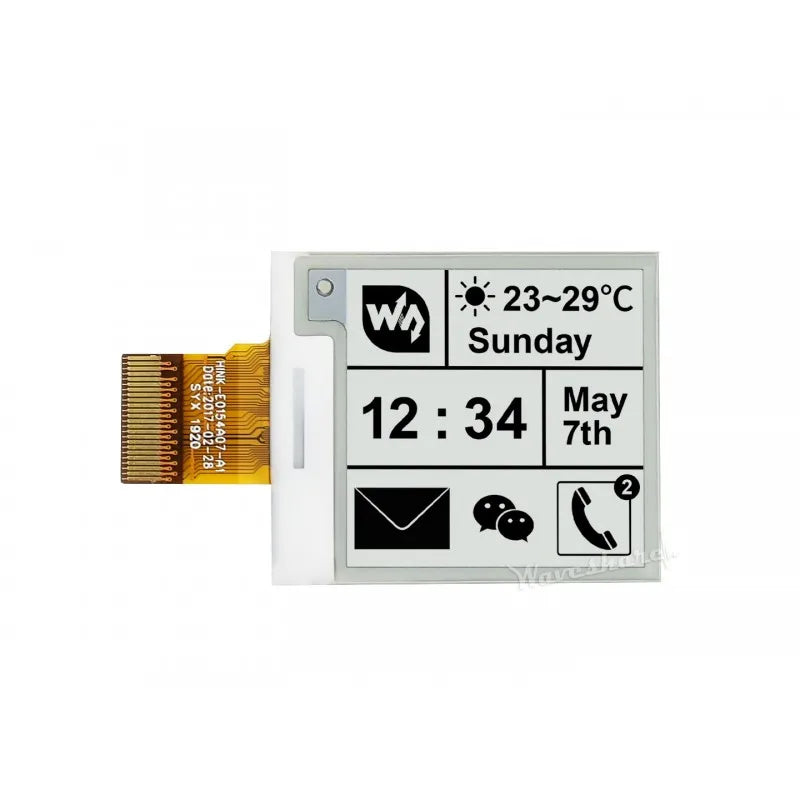 1.54-inch e-paper with 200x200 resolution, red, black and white. SPI Interface detail image 6
