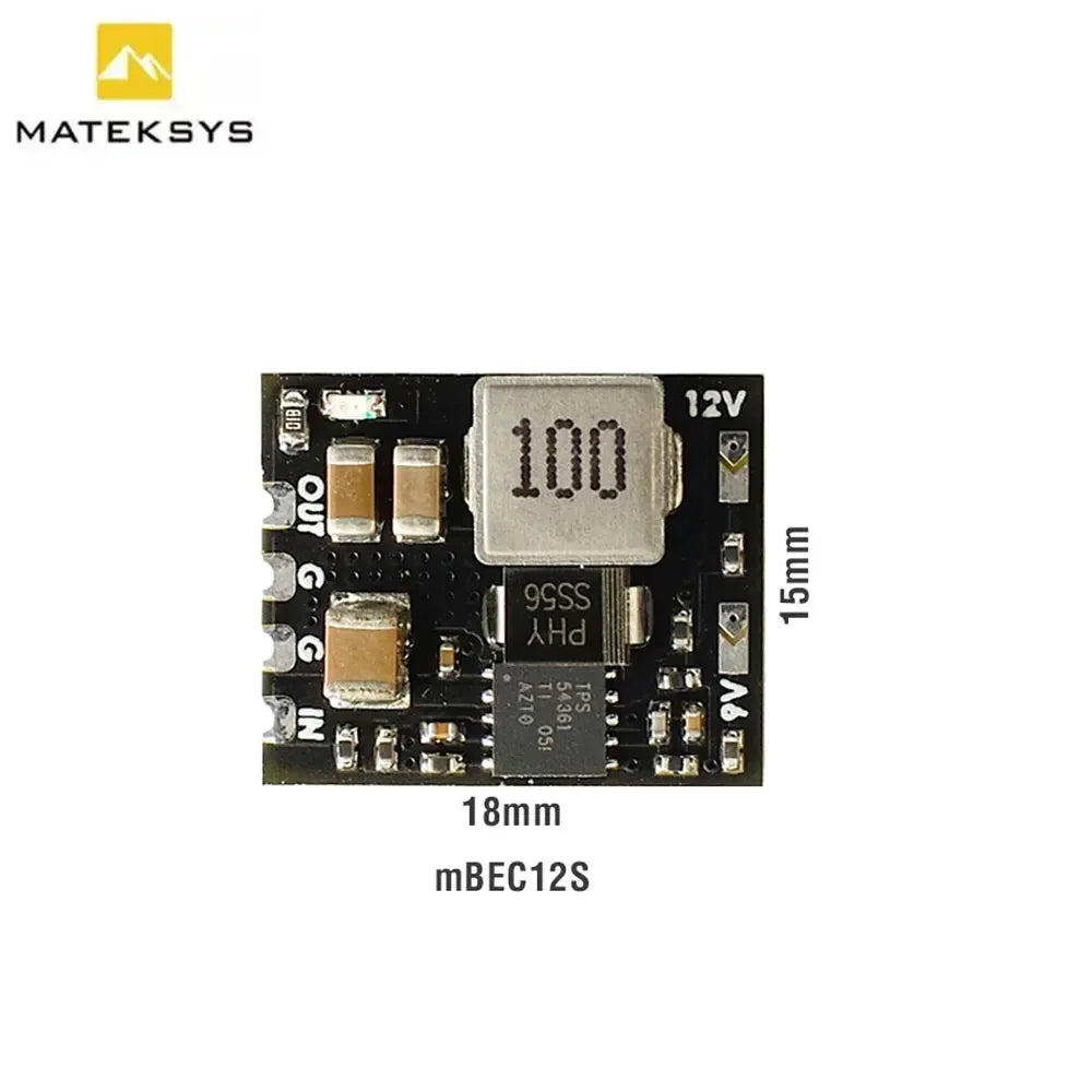MATEK MICRO BEC 6-60V TO 5V/9V/12V-ADJ MBEC12S Step-Down Regulator Module For RC Model Airplane Helicopter FPV Racing Drone