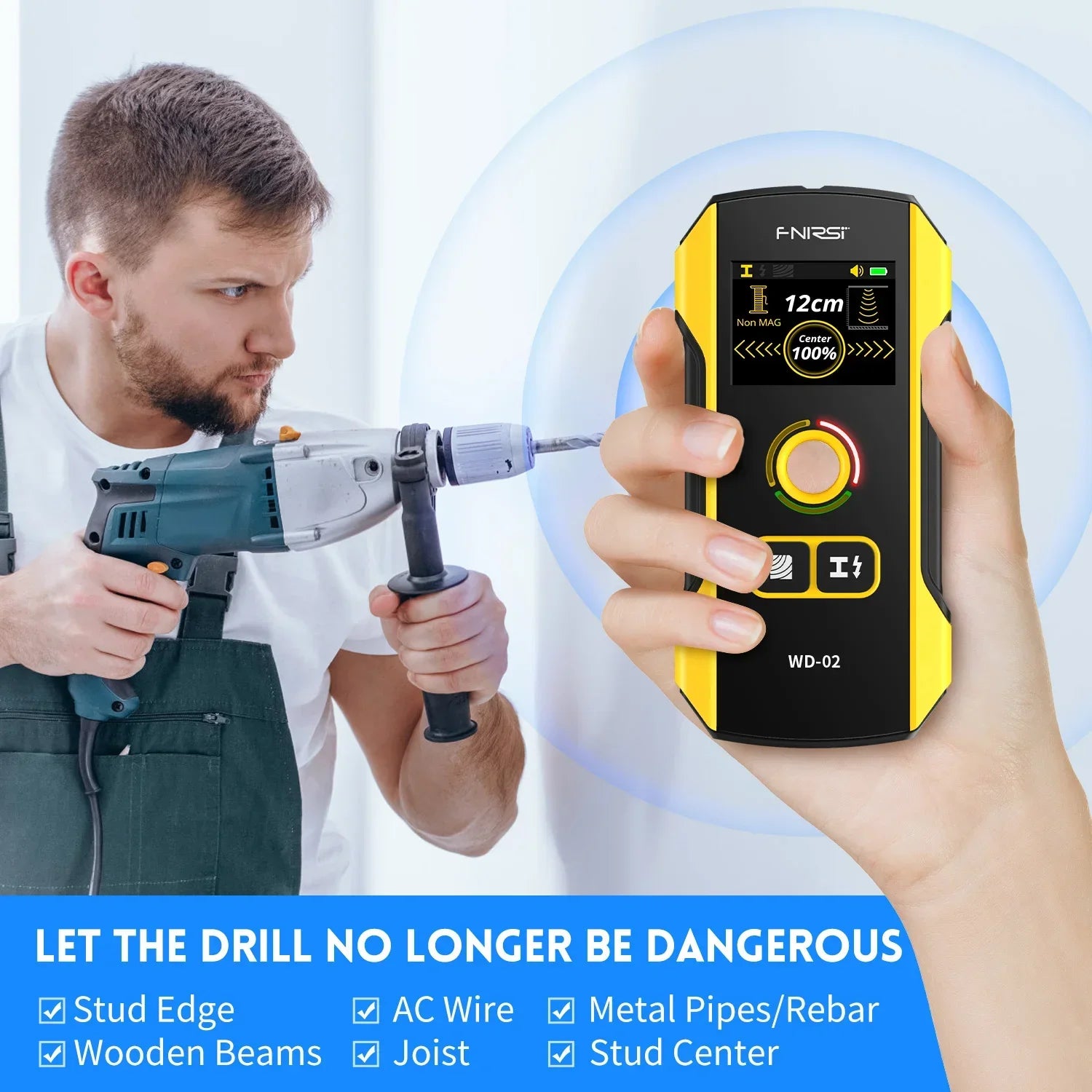 FNIRSI WD-02 Wall Detector Stud Finder Wall Scanner Tools detail image 4