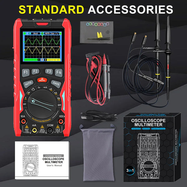 TOOLTOP ET853C 70Mhz 2CH Portable Digital Oscilloscope 20000 Counts Digital Multimeter detail image 7