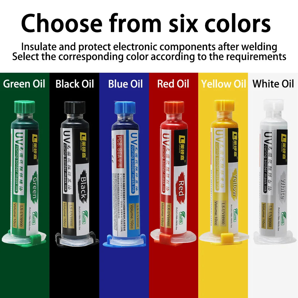 10CC UV Curing Solder Mask Ink Resistance Green Oil for PCB BGA Circuit Board Protect Paint Electronic Repair Tools