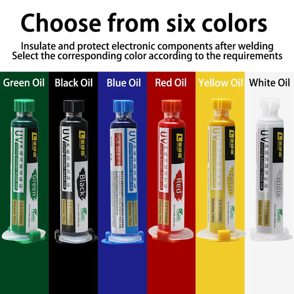 10CC UV Curing Solder Mask Ink Resistance Green Oil for PCB BGA Circuit Board Protect Paint Electronic Repair Tools