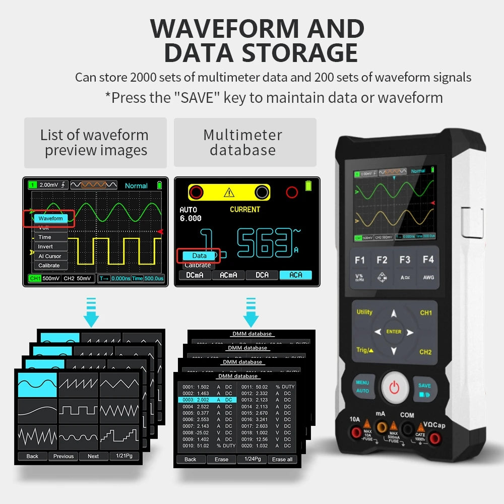 TOOLTOP ET829 2 Channel 80MHz Digital Storage Oscilloscope Multimeter Signal Generator 3 in detail image 6