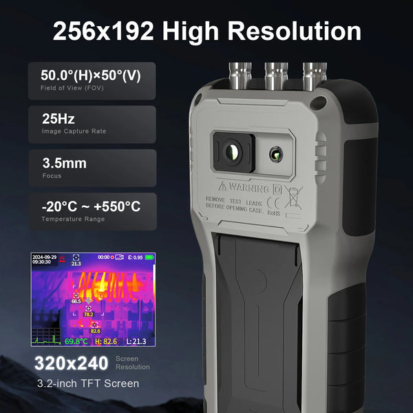 TOOLTOP TH202 4in1 256x192 Thermal Camera 2 Channels 80MHz Oscilloscope Multimeter PCB detail image 2