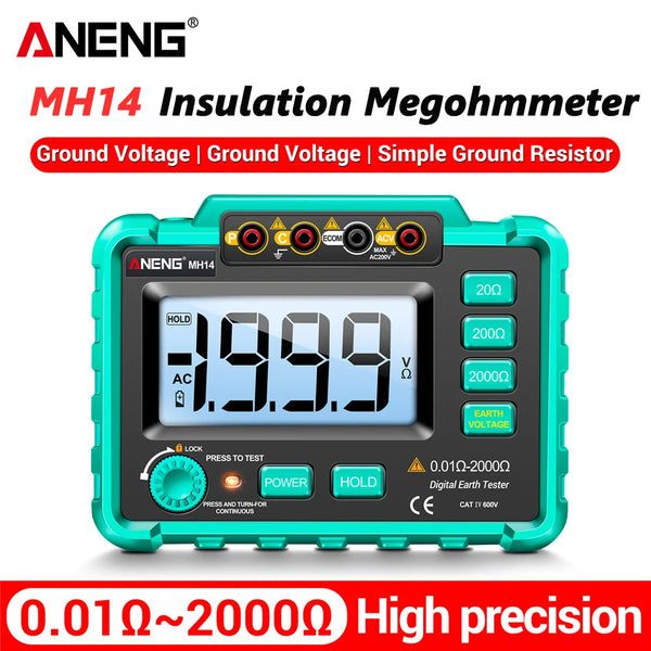 ANENG MH14 Digital Megohmmeter Insulation Resistance Meter AC 200V Voltage Professional Multimeter Ground product image
