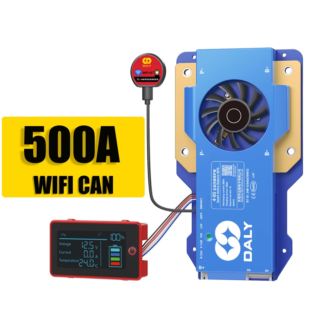 Daly BMS WiFi Active BMS 250 amperios for Lifepo4 4S 8S 24S 100A 150A 200A 500A Active detail image 6