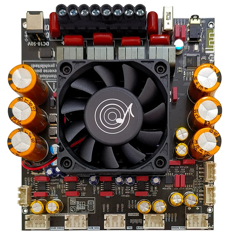 ZK-AS21P TPA3255*2 2.1 Channel Bluetooth Power Amplifier Board 300W+300W+600W High Power Low detail image 2
