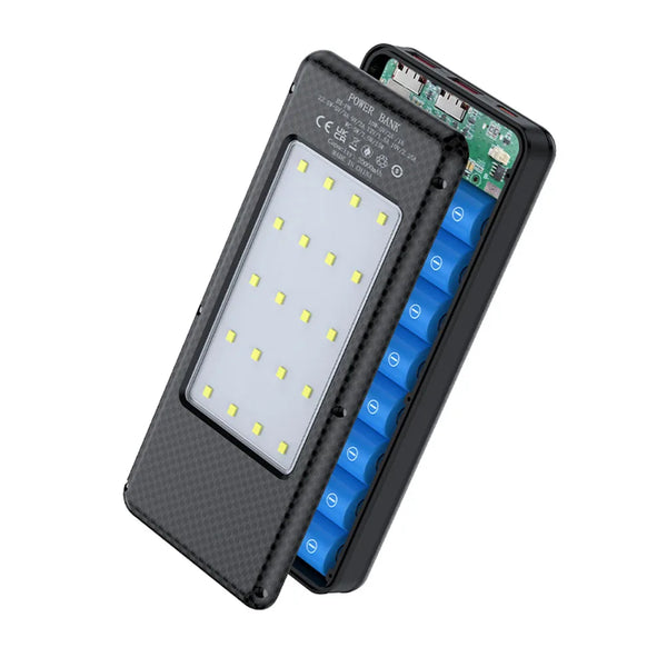 DIY Dual USB Type C Box 18650 Battery Power Case Digital Display for 8x18650 Battery Charging Outer Case product image