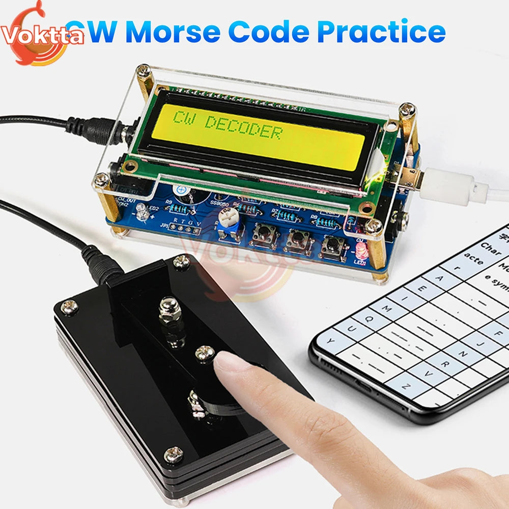 DC 5V CW Morse Code Decoder Loose Kit Audio Cipher Reader Circuit Board Welding Exercise DIY Electronic M product image