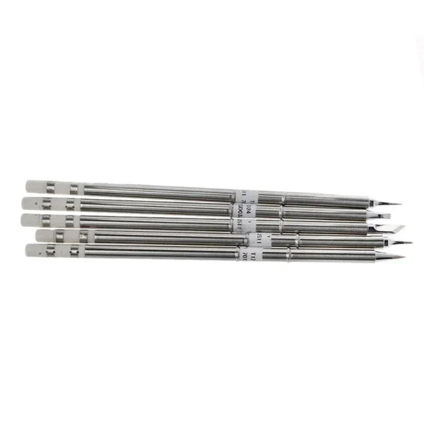 5Pcs T12 Soldering Solder Iron Tips T12-ILS BC1 D24 K BL For FX-9501  HAKKO912 FM-2027 2028 Handle DIY Soldering Station Kits