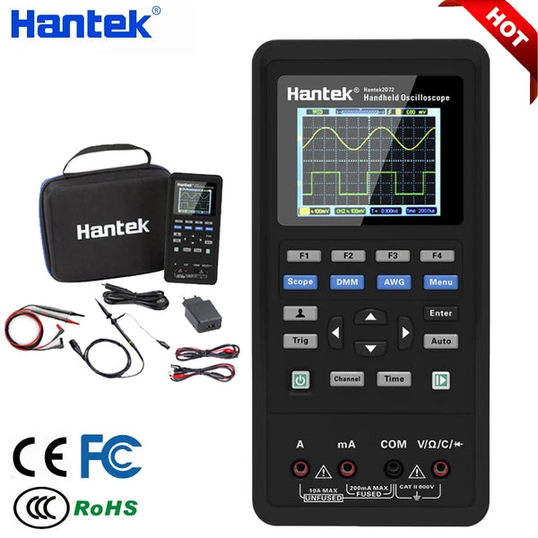 Hantek 2D72 2C42 2D42 2C72 Handheld Oscilloscope Digital Multimeter Tester Usb Waveform Generator 3in1 Po product image