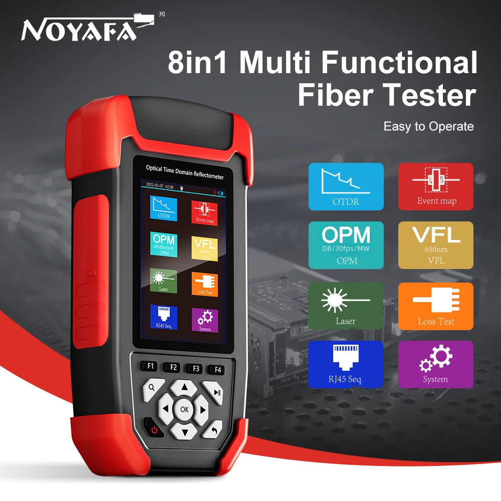 NOYAFA NF-981 OTDR Fiber Optic Fault Detector Optical Power Meter For OPM VFL OLS Event Map Ethernet Fibe product image