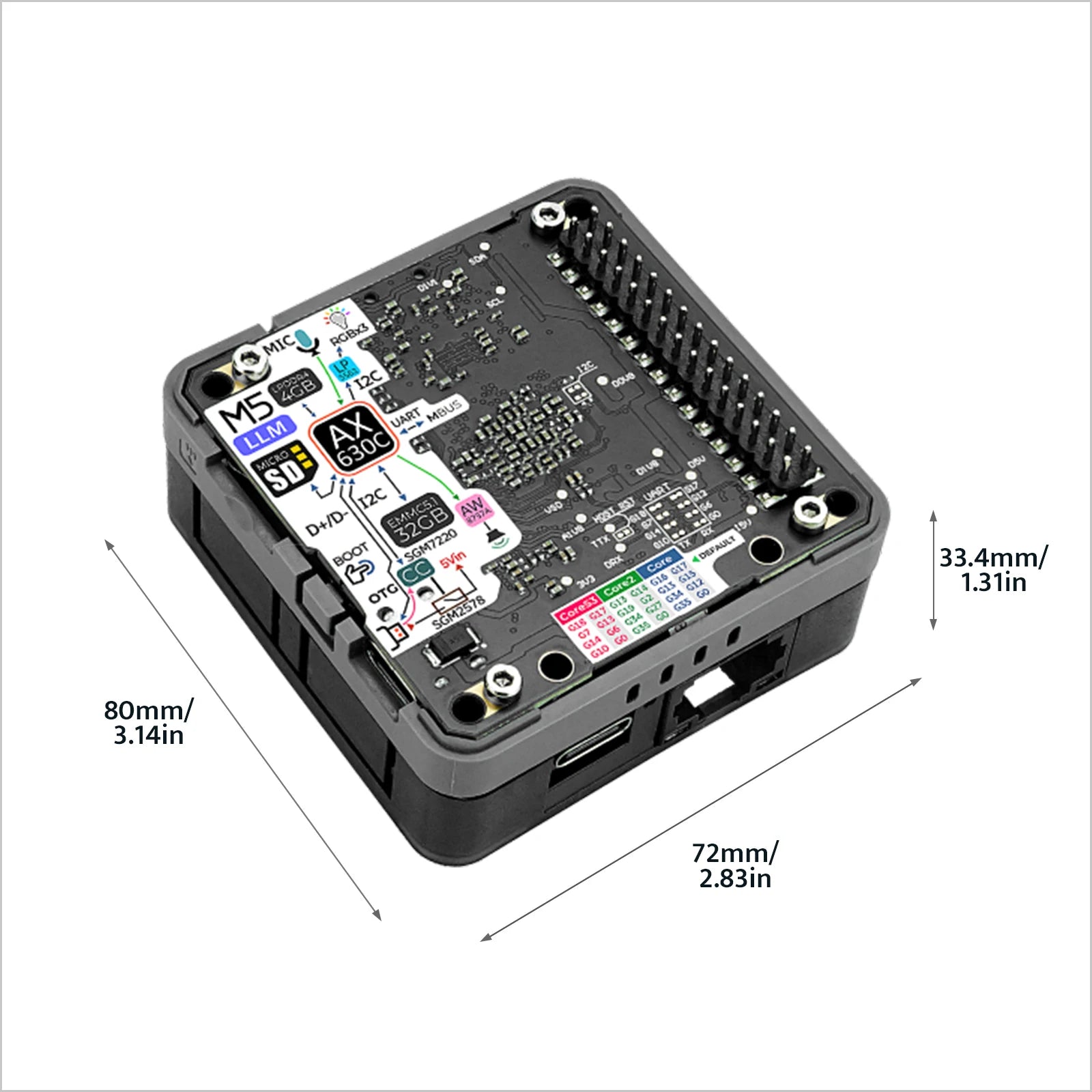 M5stack LLM (Large Language Model) Module (AX630C) Edge AI Development Board detail image 3