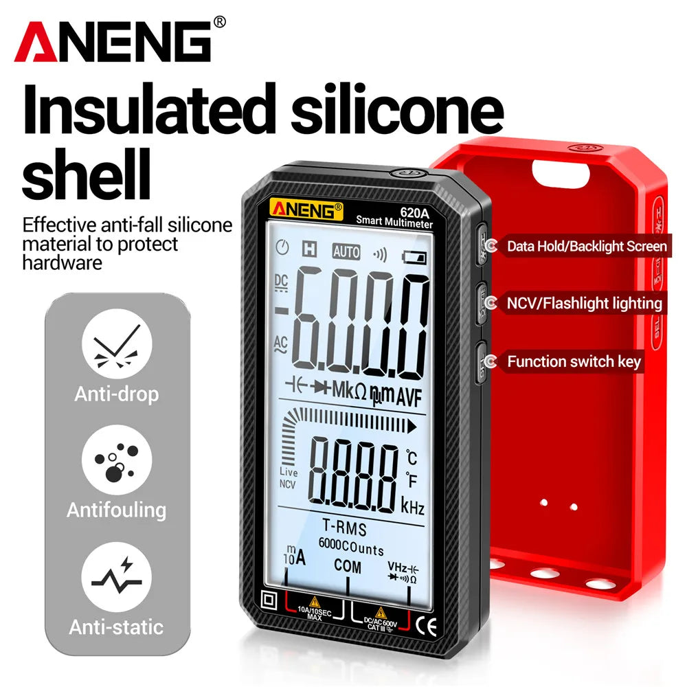 ANENG 620A Digital Multimeter 6000 Counts Professional AC/DC Current Voltage Resistance detail image 3