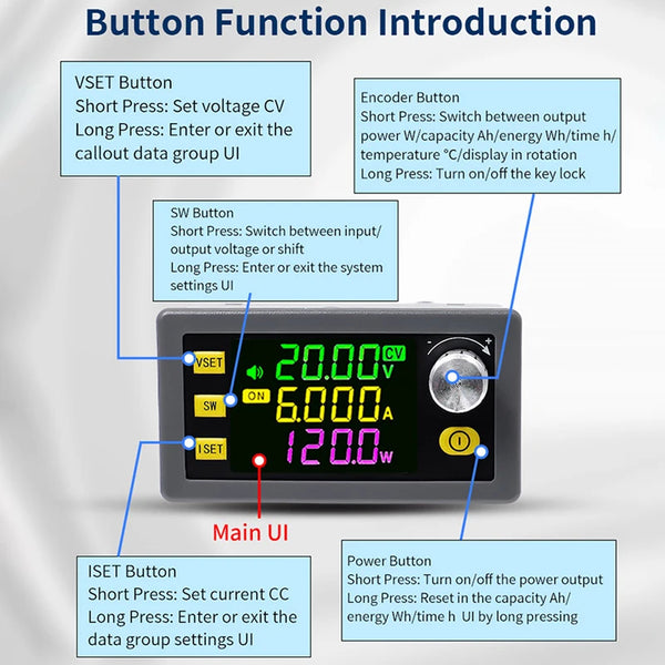 SK60 SK120 DC Buck Boost Converter CNC Adjustable Regulated Laboratory Power Supply Constant detail image 3